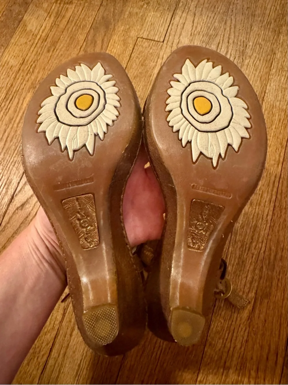 Born Metallic Bronze T-Strap Heels